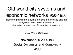 powerpoint: Old world city systems and economic networks 950-1950