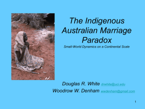 The Indigenous Australian Marriage Paradox te
