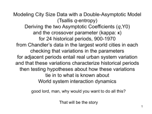 Modeling City Size Data with a Double-Asymptotic Model q ҝ)