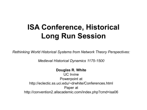 powerpoint: Rethinking World Historical Systems from Network Theory Perspectives