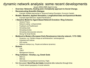 dynamic network analysis: some recent developments