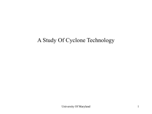 A Study Of Cyclone Technology University Of Maryland 1