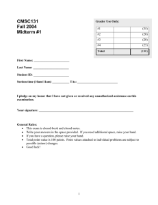 Midterm 1 from Fall 2004