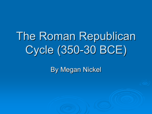 Rome: The Republican cycle (350-30 BCE)
