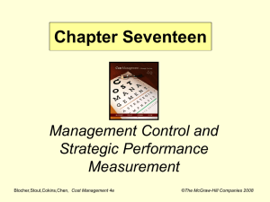 Chapter Seventeen Management Control and Strategic Performance Measurement