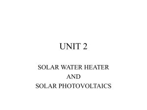 SWH AND SOLAR PHOTOVOLTAIC SYSTEM