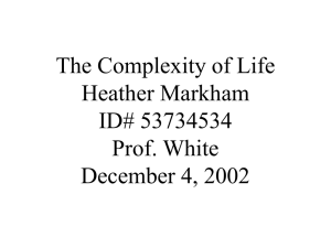 The Complexity of Life.ppt