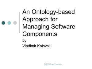 An Ontology-based Approach for Managing Software Components