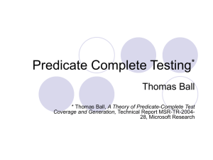 Predicate Complete Testing