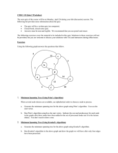 CMSC 132 Quiz 3 Worksheet