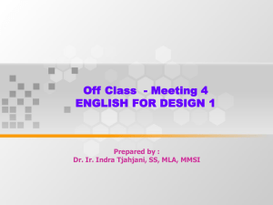 Off Class  - Meeting 4 ENGLISH FOR DESIGN 1