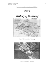 History of Bandung  UNIT 6