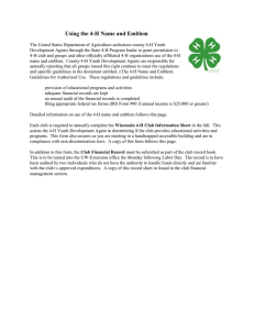 Using the 4-H Name and Emblem