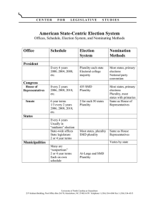 American State-Centric Election System Office Schedule Election