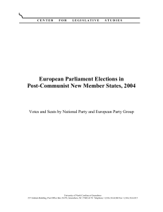 European Parliament Elections in Post-Communist New Member States, 2004