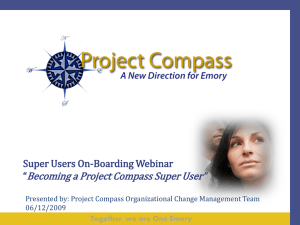 Presentation: Becoming a Project Compass Super User