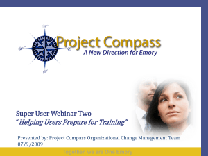 Presentation: Helping Users Prepare for Training