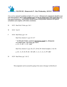 MATH 103 - Homework #7 - Due Wednesday, 10/31/