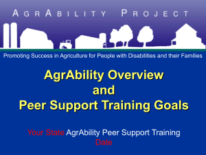 Unit 2: AgrAbility Overview and PS Training Goals