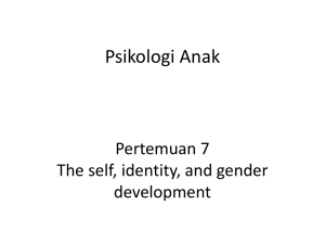 Psikologi Anak Pertemuan 7 The self, identity, and gender development