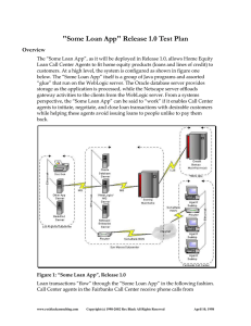 &#34;Some Loan App&#34; Release 1.0 Test Plan Overview