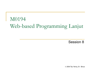 M0194 Web-based Programming Lanjut Session 8 
