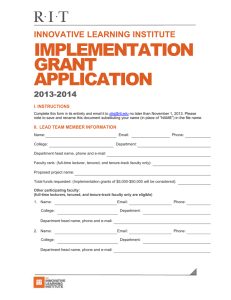 PLIG Implementation Grant Application