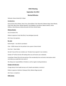 SHAC Meeting September 18, 2012 Revised Minutes