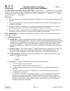 RIT Bilateral Nondisclosure Agreement (NDA)