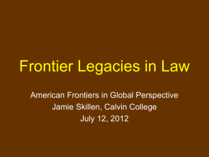 Land Law and Frontiers