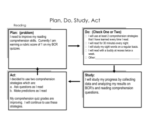 Plan, Do, Study, Act Do:  (Check One or Two)