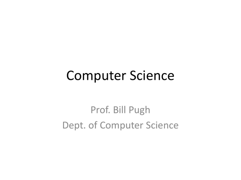 computer-science-prof-bill-pugh-dept-of-computer-science