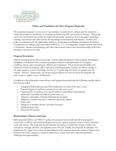 HECC Policy and Guidelines for a New Program Proposals
