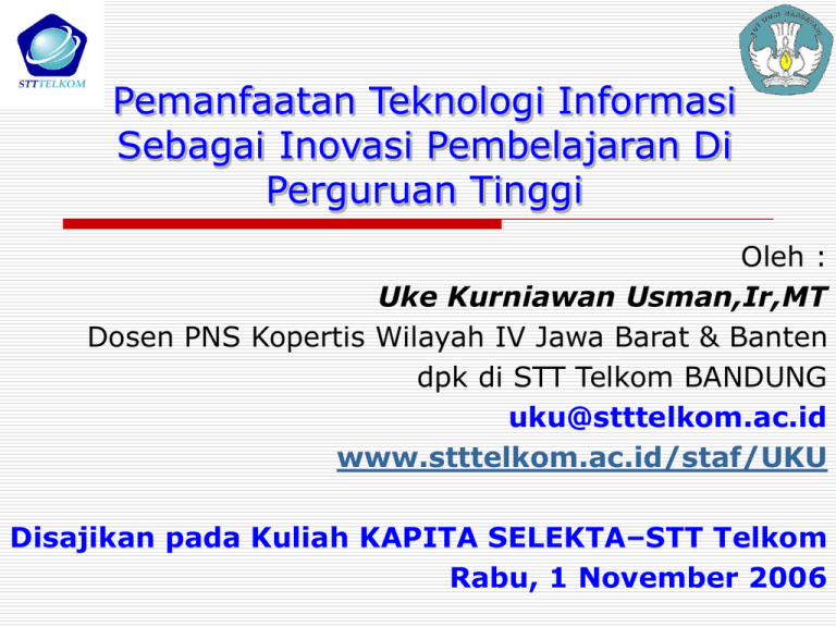 Pemanfaatan Teknologi Informasi Sebagai Inovasi Pembelajaran Di ...