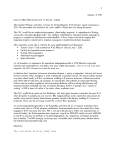 IWC Response to Writing Support Working Group Report