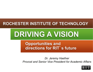 RIT Driving the Vision