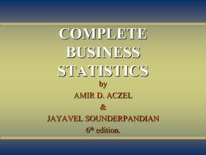 COMPLETE BUSINESS STATISTICS by