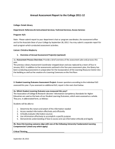 library assessment report 2011-12