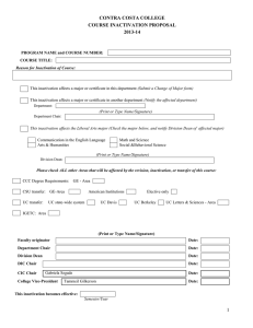 Course Inactivation Form 2013-14