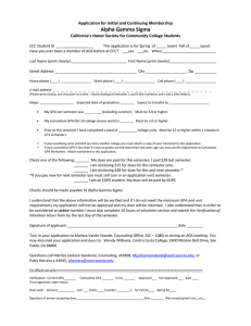 Application for Initial and Continuing Membership