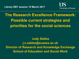 The Research Excellence Framework: Possible current strategies and