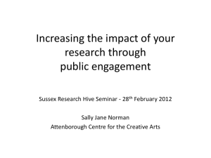 Increasing the impact of your research through public engagement