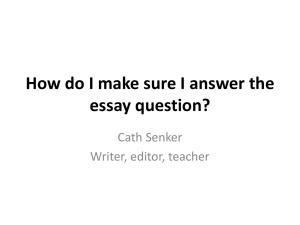FGS: How do I answer the essay question? [PPTX 71.94KB]