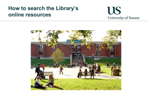 How to search the Library’s online resources
