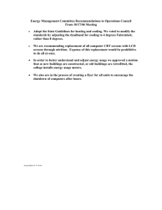 Energy Management Committee Recommendations to Operations Council From 10/17/06 Meeting