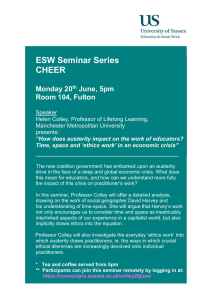 ESW Seminar Series CHEER  Monday 20