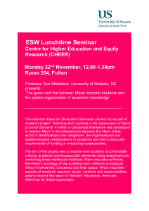 ESW Lunchtime Seminar