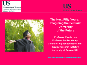 The Next 50 Years: Imagining the University of the Future [PPT 2.25MB]