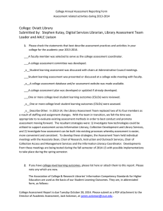 2013_14 College Annual Assessment Report_Oviatt Library