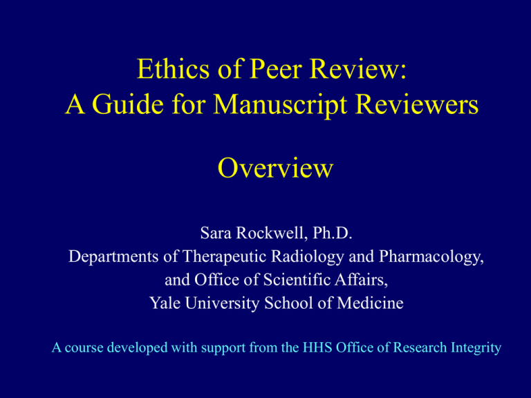 peer review in research ethics